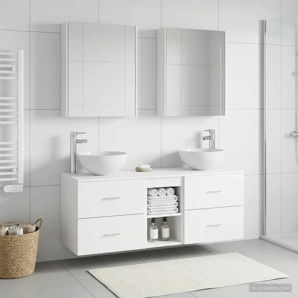 Set di mobili per il bagno 5 pcs Bianco 3406727