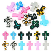 Set di Ciondoli in Silicone - 12 Pezzi di Ciondoli a Croce - Creazione di Bracciali Artigianali - Diverse Stili - Per Pasqua