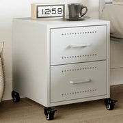 vidaXL Comodino Bianco 36x39x43,5 cm in Acciaio