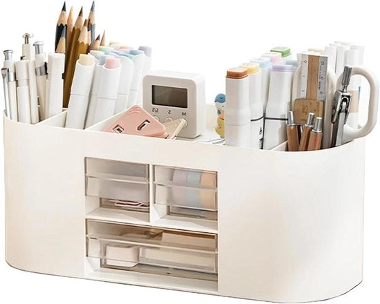 Penholder Organizzatore per Ufficio con Grande Capacità e 10 Cestelli - Per Casa, Ufficio e Scuola