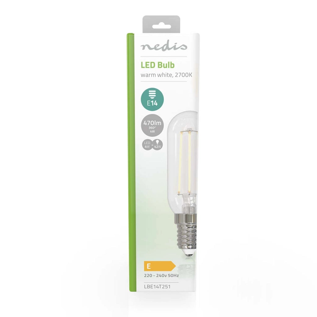E14 T25 Lampadina LED per cappa da cucina 4W 470 lm Trasparente Nedis