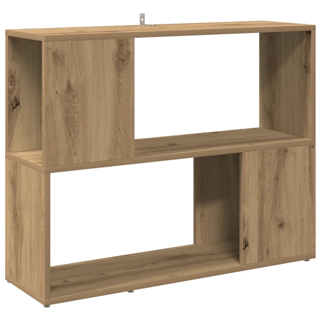 Libreria Divisorio-Scaffale per Libri-Mobile di Stoccaggio Rovere Artigianale 80x24x63 cm