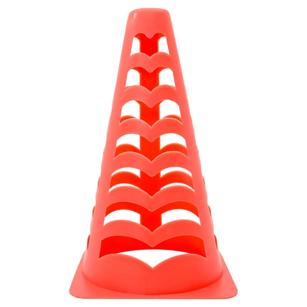 vidaXL Coni da Calcio 6 pz Impilabili Arancioni 13x13x22,5 cm