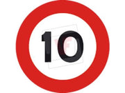 CARTELLI SEGNALETICI STRADALI DA CANTIERE LIMITE DI VELOCITA' 10 KM/H