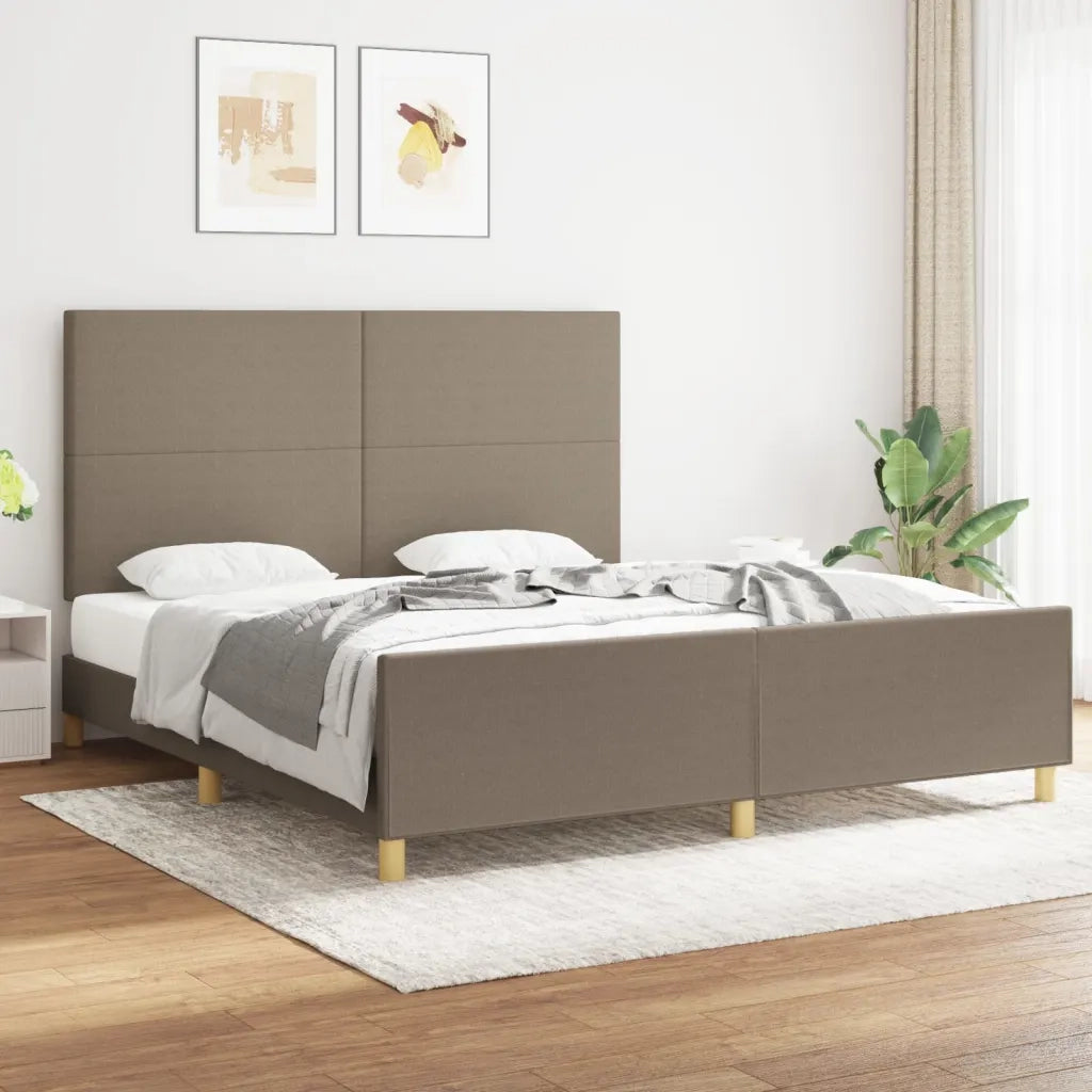 Giroletto senza Materasso Tortora 180x200 cm in Tessuto 3124915