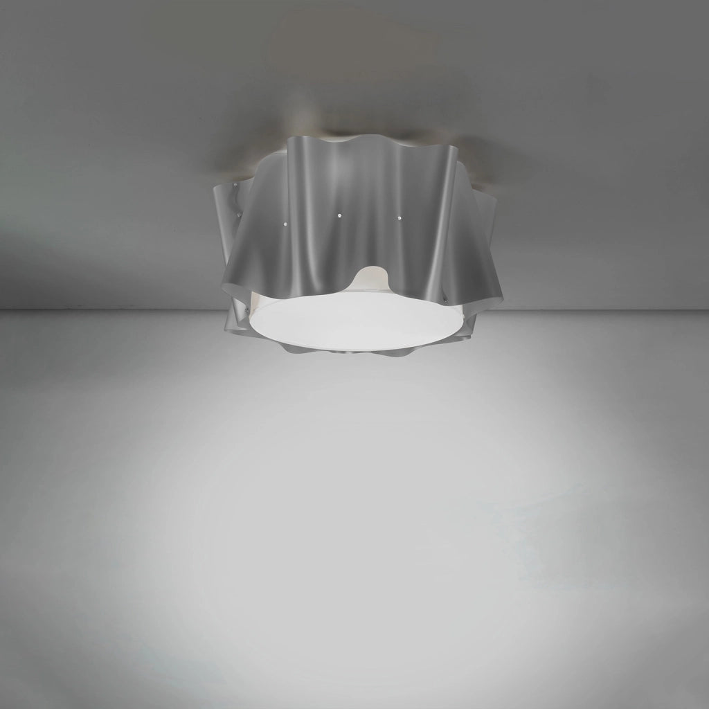 Plafoniera Moderna Folio Polilux ® Argento 5 Luci E27