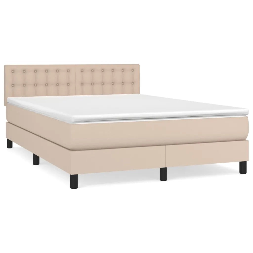 Giroletto a Molle con Materasso Cappuccino 140x190cm Similpellecod mxl 76310