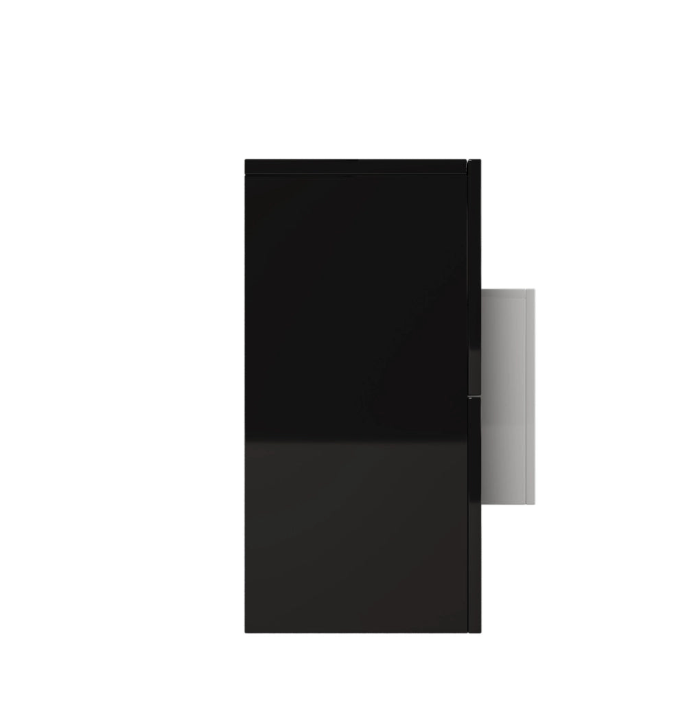 Mobile TV 200x35x60 cm; con LED e ampio spazio; truciolato e MDF; nero e bianco