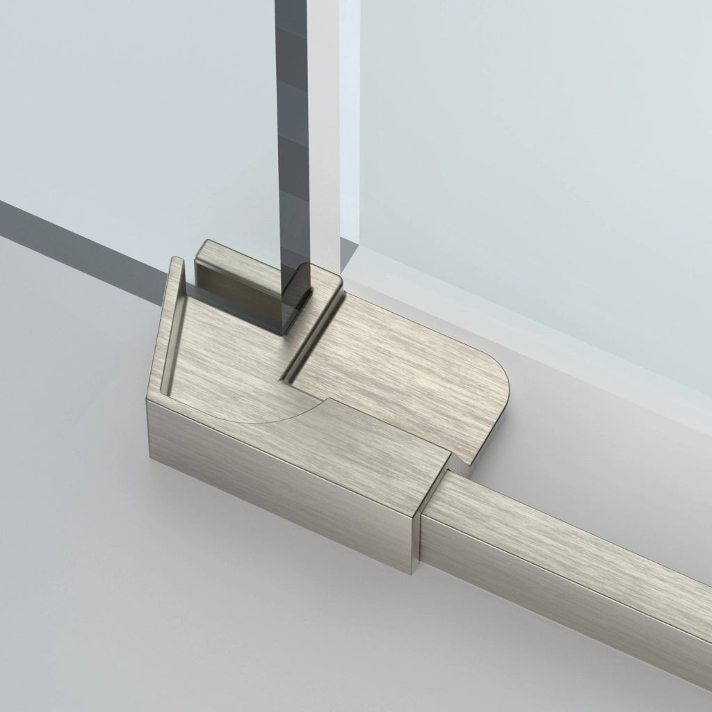 Box doccia angolare 80x90 cm apertura due ante battenti H200 cm cristalli trasparente 6 mm profilo SATINATO GIOIA