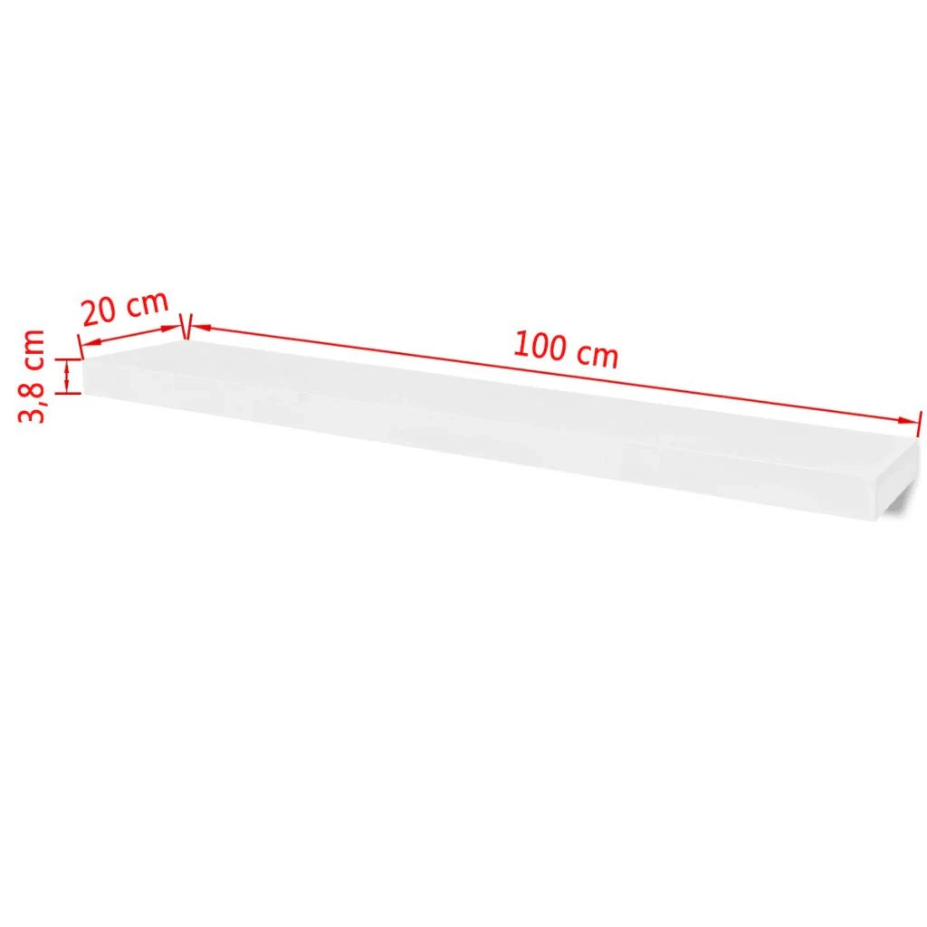 Mensola/armadietto da parete in MDF bianco per DVD/libri 2702111/2