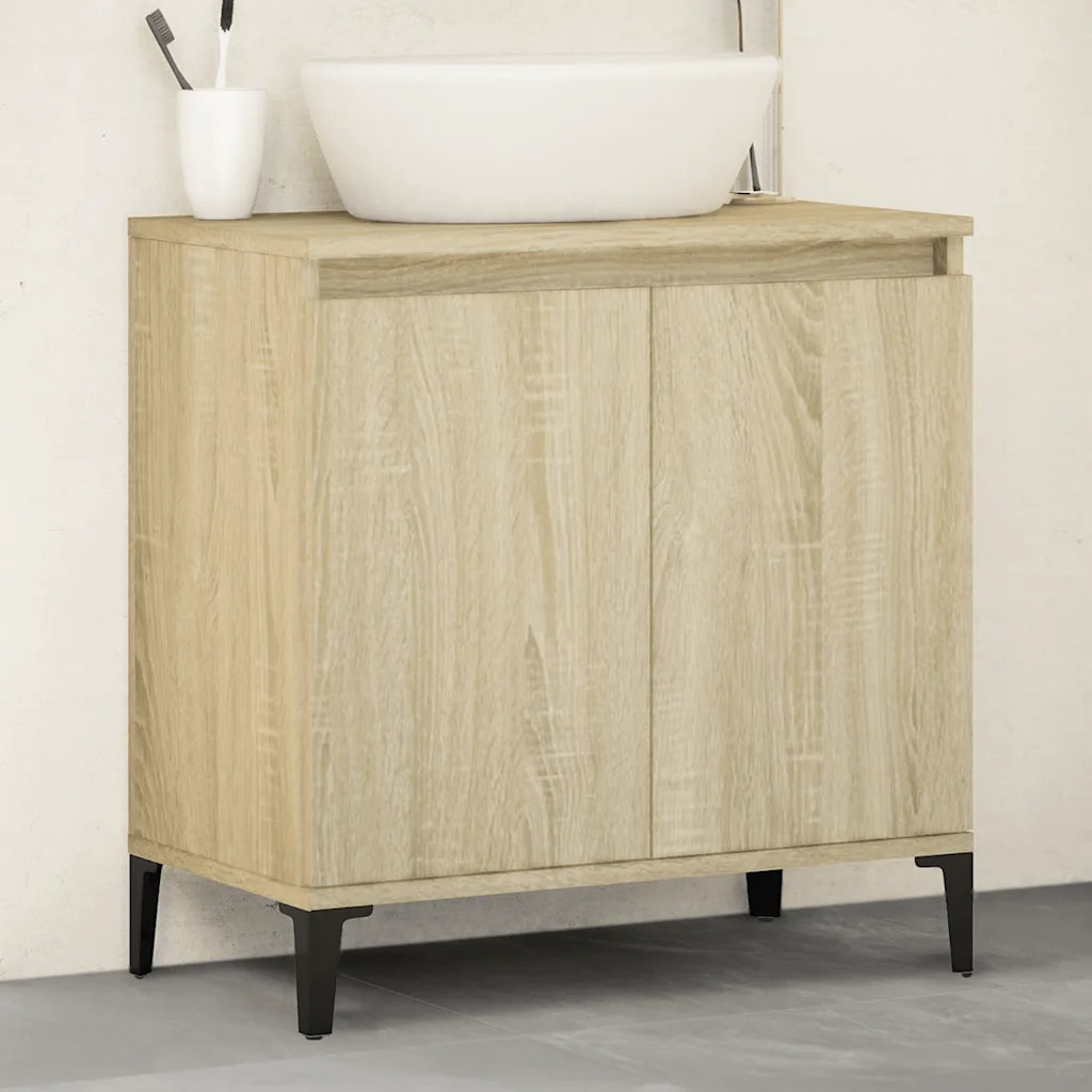Mobile Lavabo Rovere Sonoma 58x33x60 cm in Legno Multistrato 847408