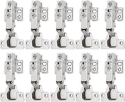 10 Set di Cardini per Mobili 110 Gradi Esterni, Dempers Soft Close per Porte Cucina e Armadi