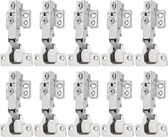10 Set di Cardini per Mobili 110 Gradi Esterni, Dempers Soft Close per Porte Cucina e Armadi
