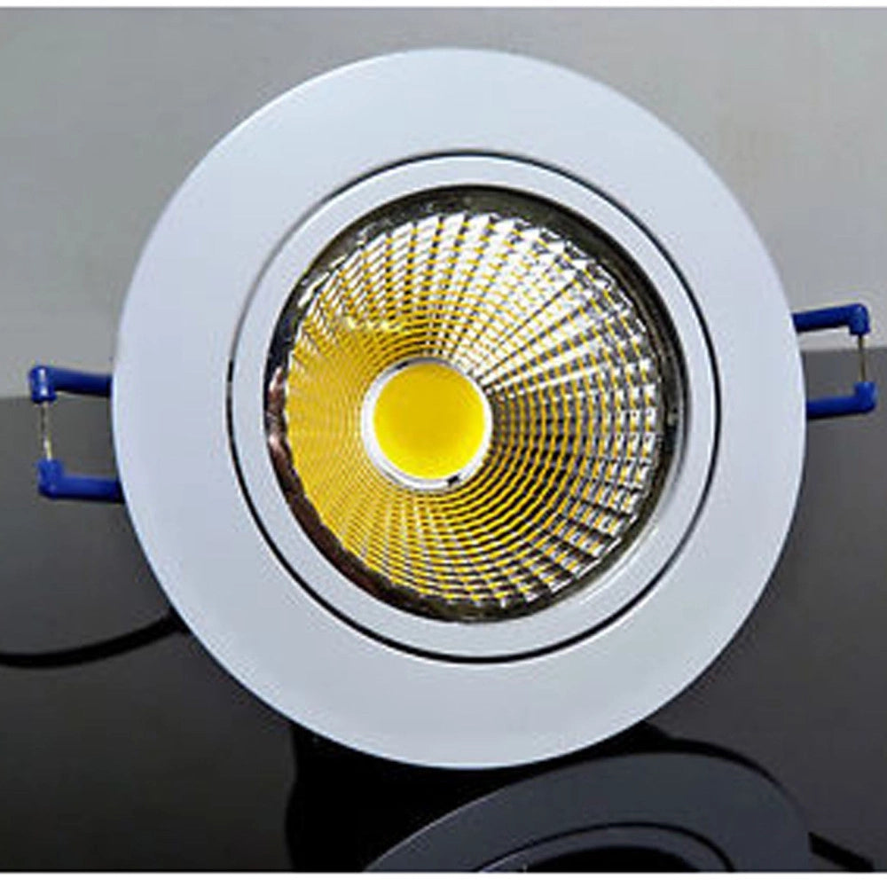 Trade Shop - Mini Faretto Cob A Led Da Incasso 3w Luce Fredda Caldo Con Alette Cartongesso -