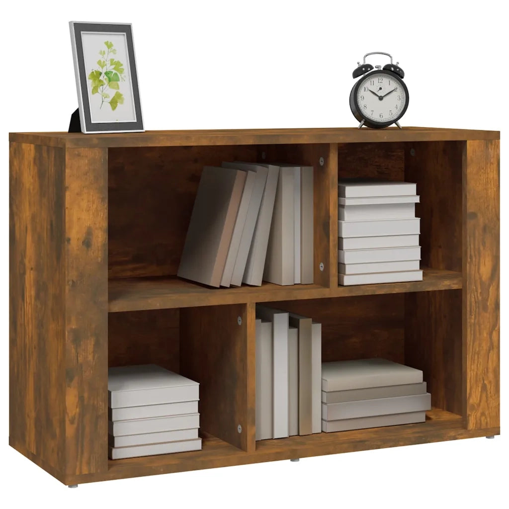 Credenza Rovere Fumo 80x30x54 cm in Legno Multistrato 819481