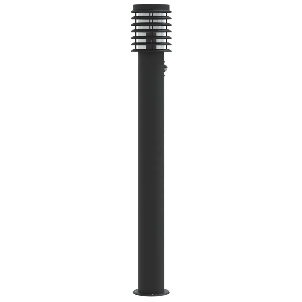 Lampade da Terra per Esterni Sensore Nere 3 pz 110 cm Acciaio 4006372