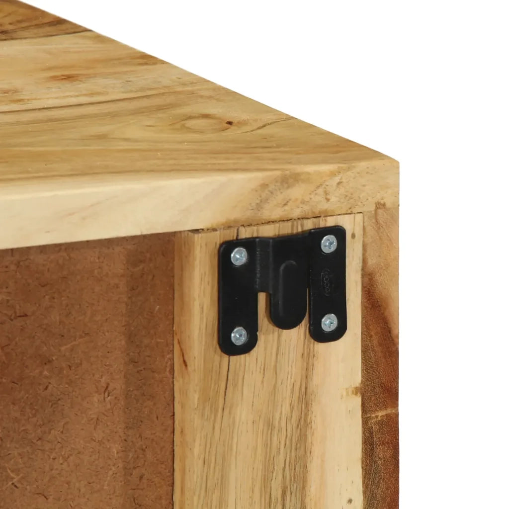 vidaXL Mobile TV a Parete 60x30x19 cm in Legno Massello di Acacia