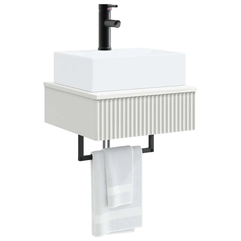 Lavabo da Parete Bianco 40 x 41 x 39 cm Legno ingegnerizzato 890198