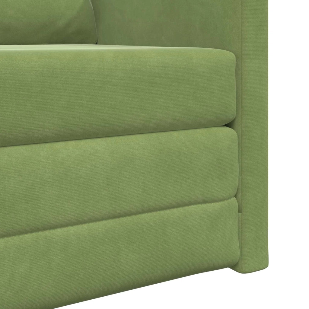 Divano letto | Sof¨¤ letto | Letto singolo Verde chiaro 74 x 77 x 81 cm Velluto