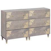 Credenza 2 pcs Grigio 60 x 33 x 75 cm Legno di mango massello 3310151