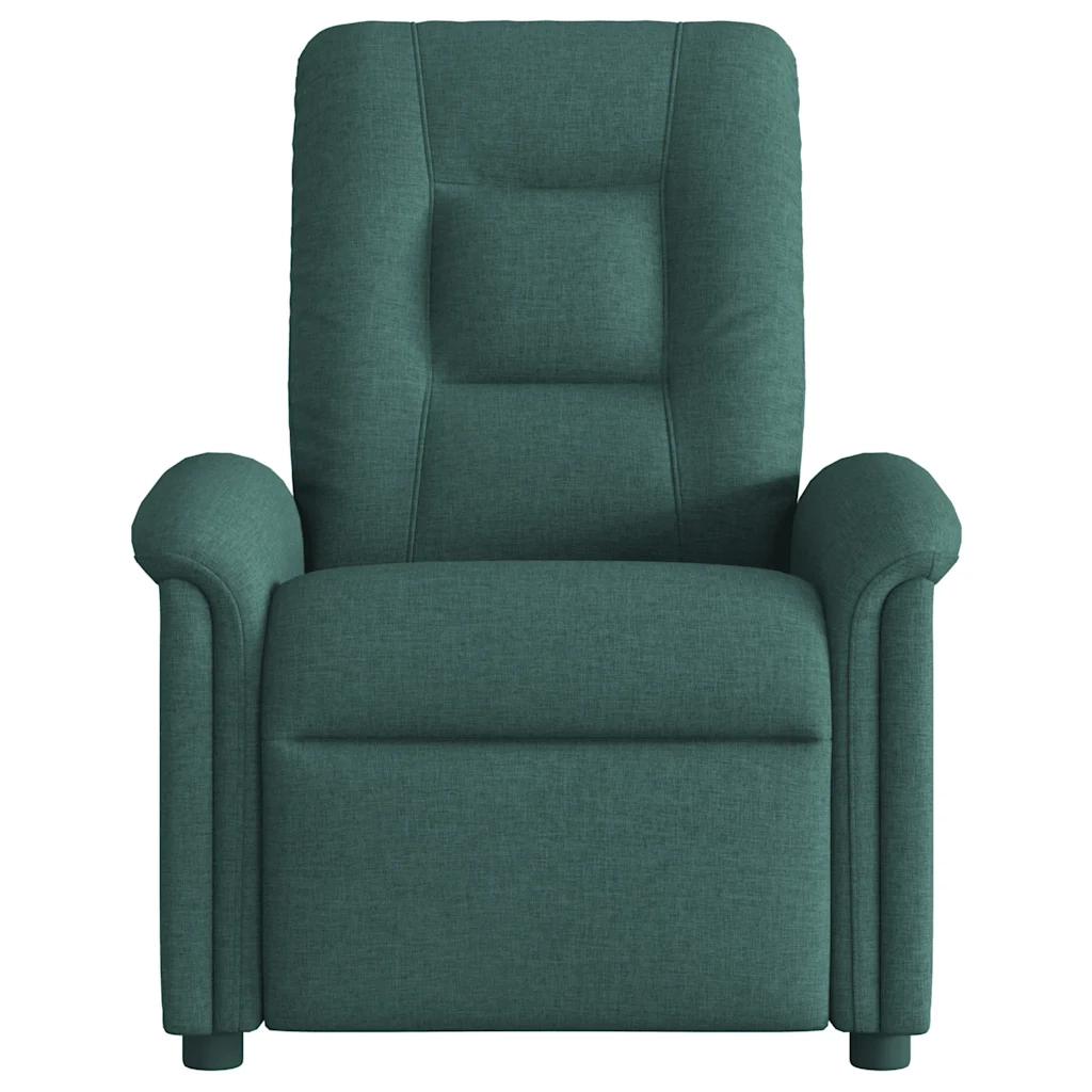 Divano Sedia-Poltrona Massaggiante Reclinabile Verde Scuro in Tessuto 814848