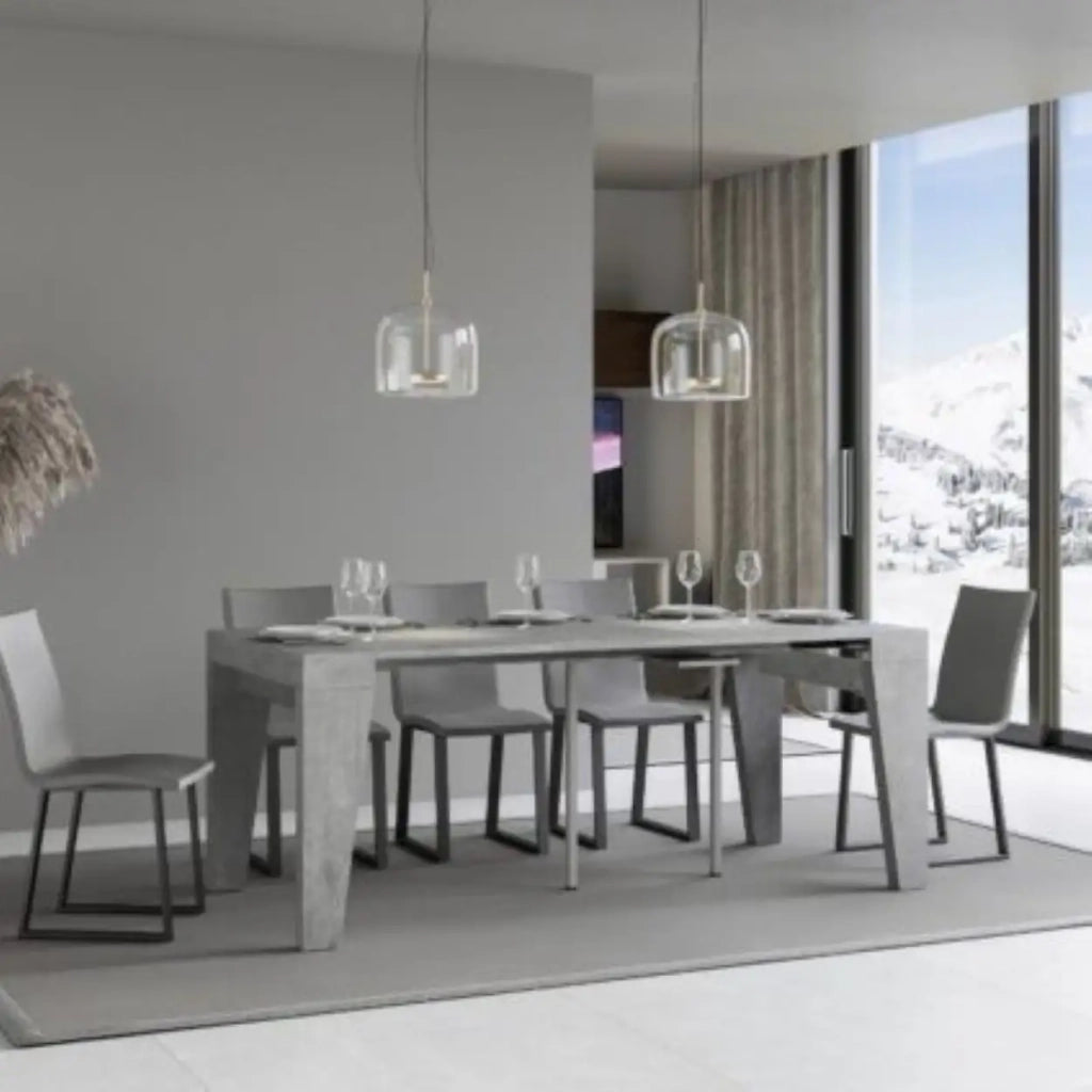 Consolle allungabile 90x40/196 cm Naxy Small cemento