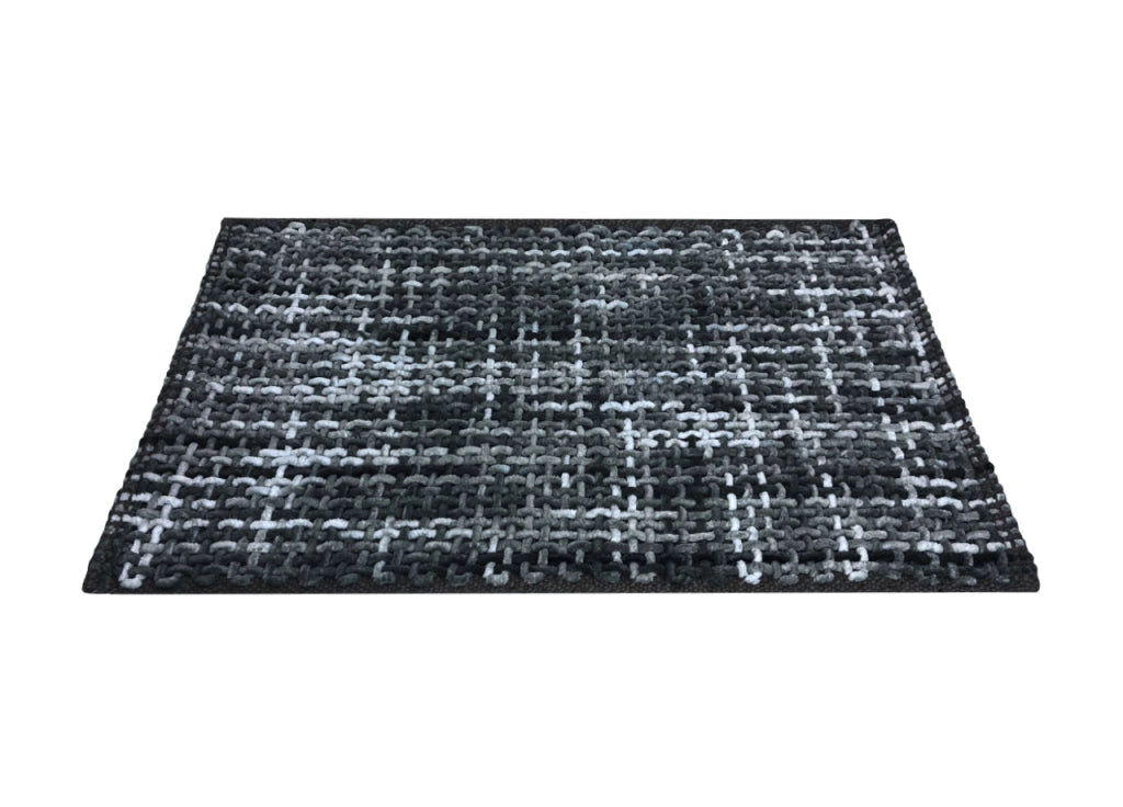 Tappeto Bagno Doccia Antiscivolo In Microfibra Super Assorbente Plot - 60x120 - Nero