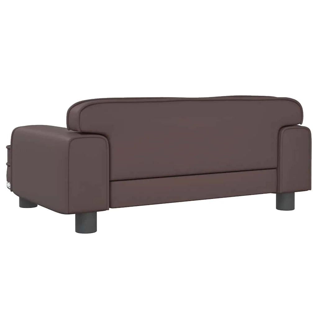 Divano letto per cani comodo 70 x 45 x 30 cm in similpelle marrone 02_0042826