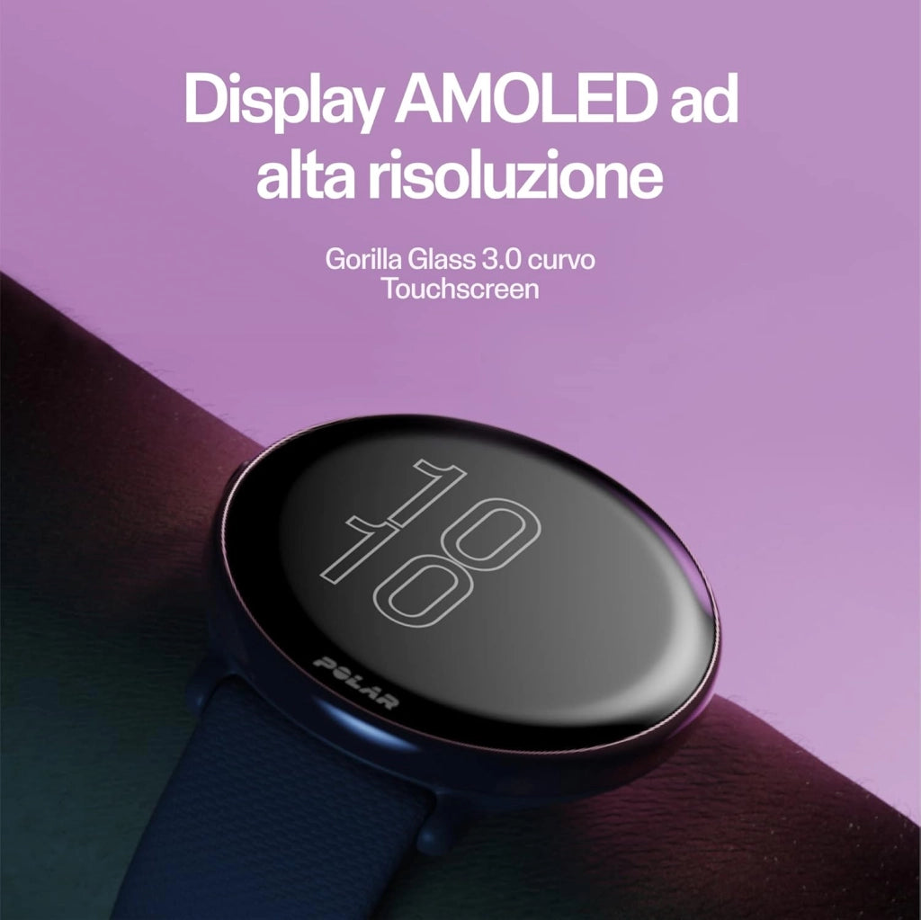 Polar Smartwatch con GPS per Fitness e Benessere, analisi del Sonno, Display AMOLED, Activity Tracker 24/7, allenamenti Personalizzati e Guida vocale in Tempo Reale, Night Black, S-L, Ignite 3