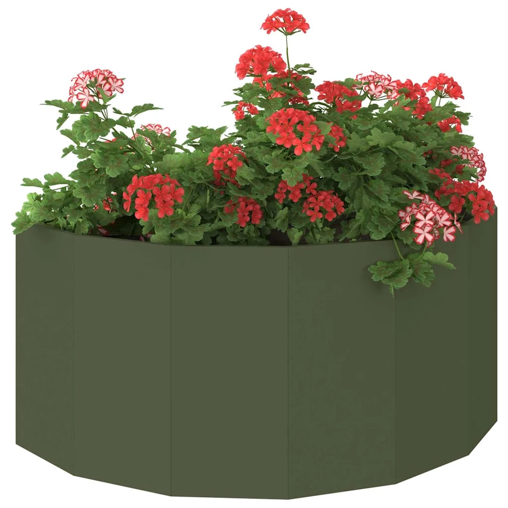 Fioriera | Cassetta per fiori | Vaso Verde oliva 120 x 60 x 50 cm Acciaio