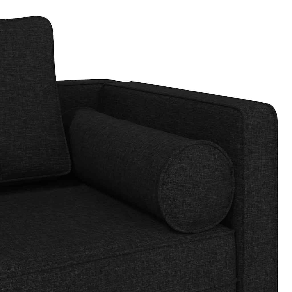 Sdraio con Cuscini Nero in Tessuto CFW3988212