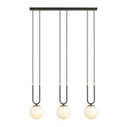 Emibig Glam 3 lampadario 3xE14 nero opale oro dimmer