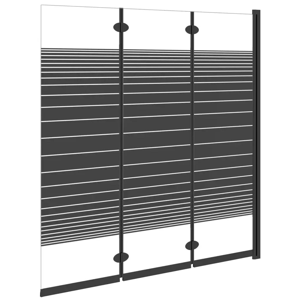 Box Doccia Pieghevole 3 Pannelli 130x130 cm in ESG Nero CFW9012550