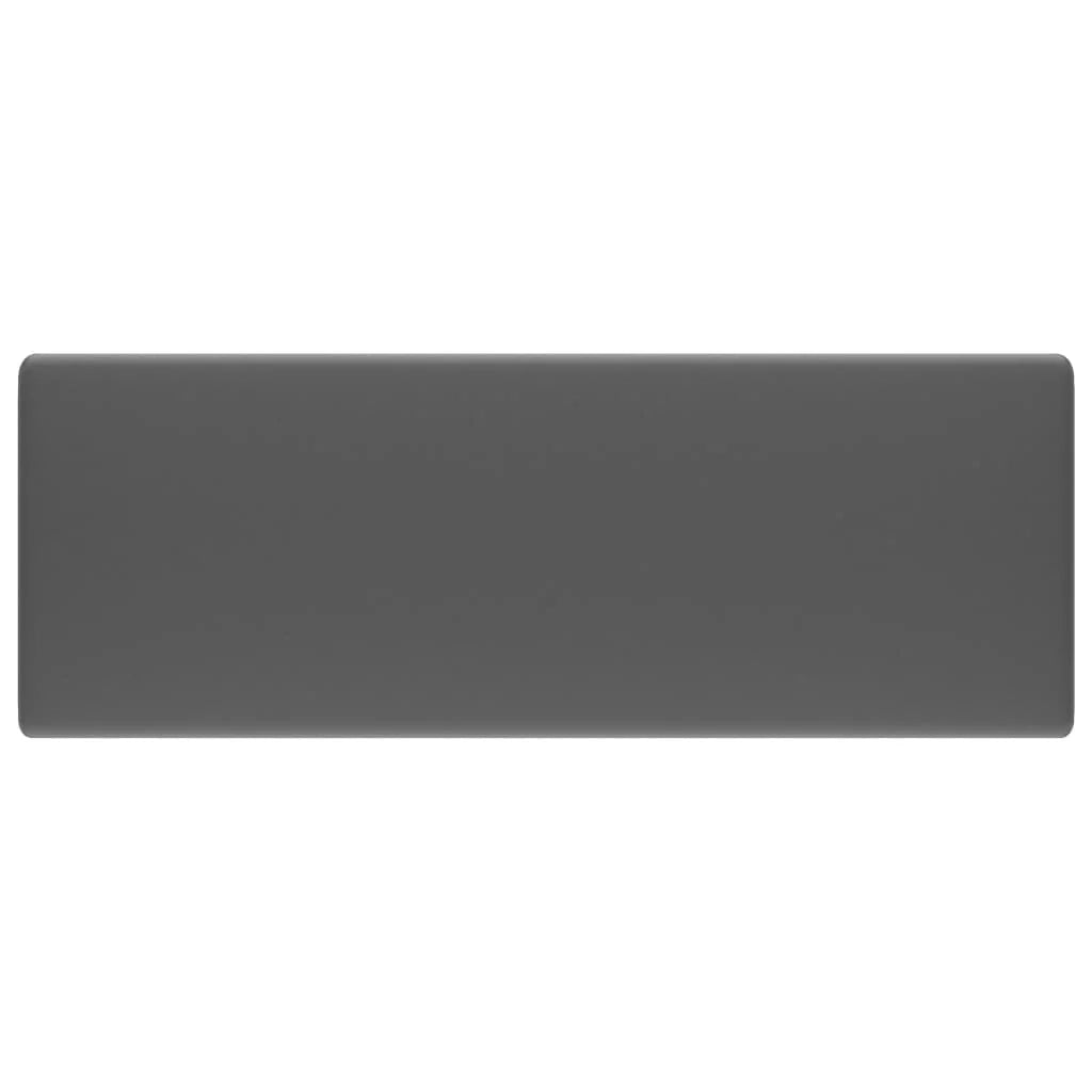 Lavabo quadrato di lusso con troppopieno lavabo da appoggio lavabo da bagno vano trucco 41x41 cm ceramica grigio scuro opaco 02_0002692