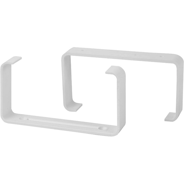 KIT STAFFE FERMATUBO PER TUBO RETTANGOLARE   mm 110x55 - confezione 2 pezzi - PES