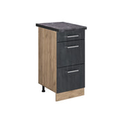 Vicco Mobiletto base per cucina Calcestruzzo nero 40 cm PL Antracite