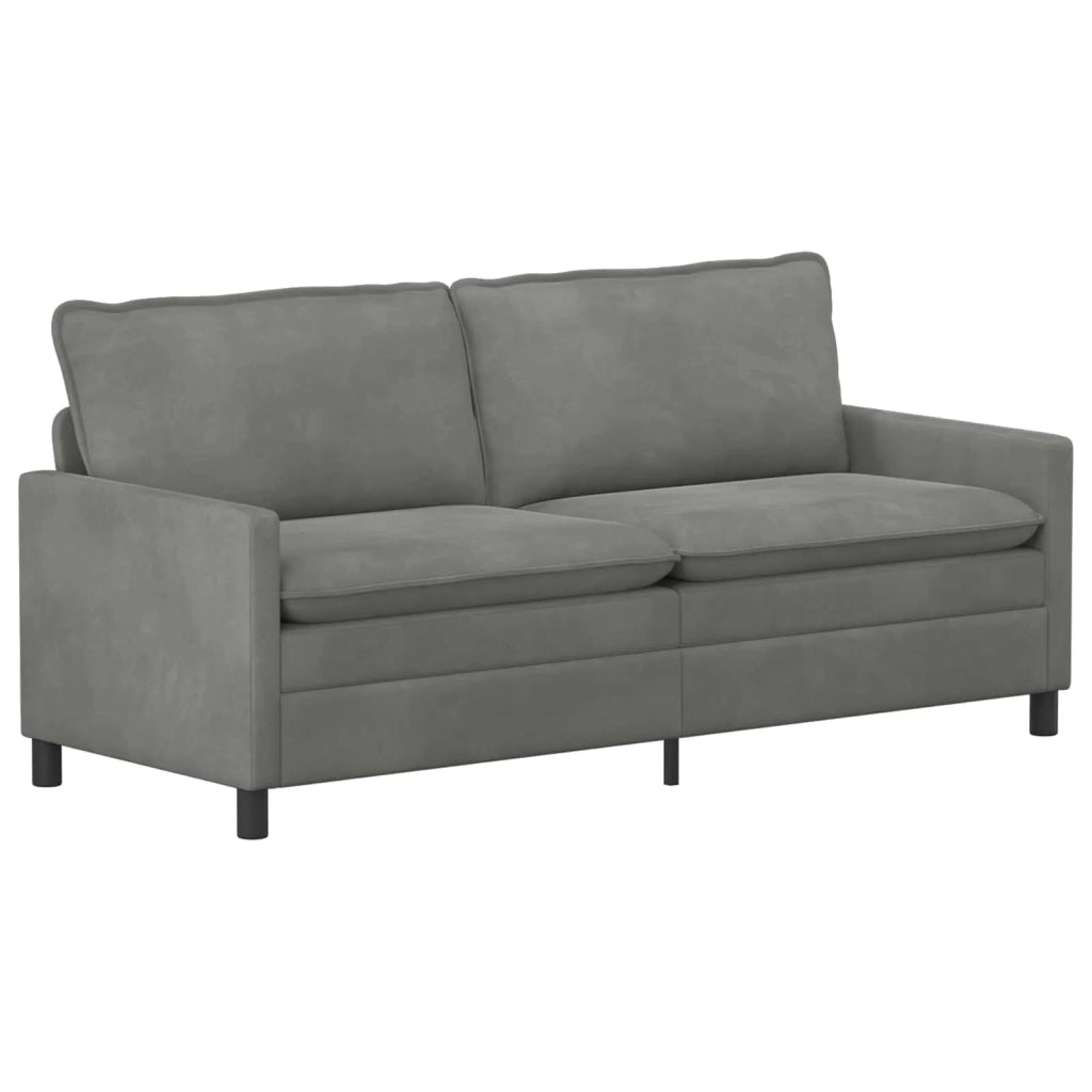 Divano Grigio Scuro 196 x 81 x 87,5 cm Velluto