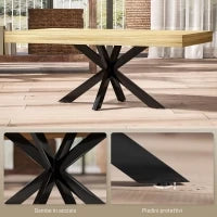 Tavolino da Caffè Stile Industriale in Legno e Acciaio, 110x60x45 cm, Nero e color Legno
