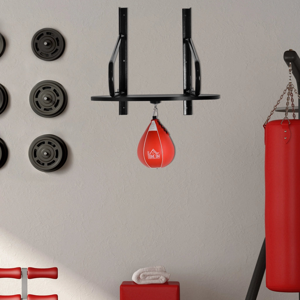 Pera da Boxeo con Supporto a Parete Girevole ¨C Xylo ¨C 60x73x80 cm Nero e Rosso
