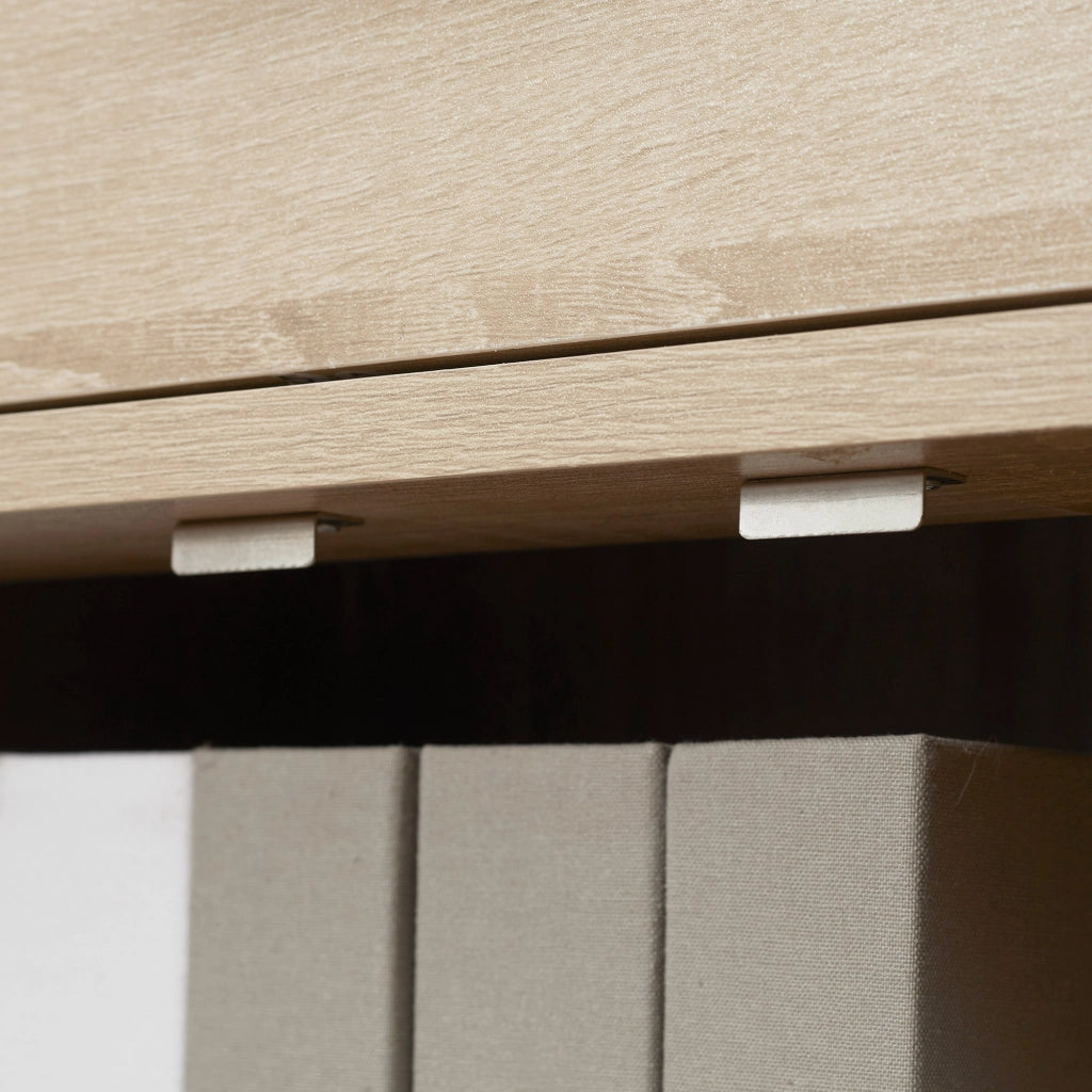 Consolle per Ingresso con 2 Ante 1 Cassetto e 3 Ripiani Aperti ¨C Minimal ¨C 80x30x96,5 cm Naturale