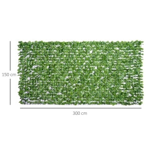 Siepe artificiale frangivista verde chiaro 300 x 150 cm per balcone e terrazza