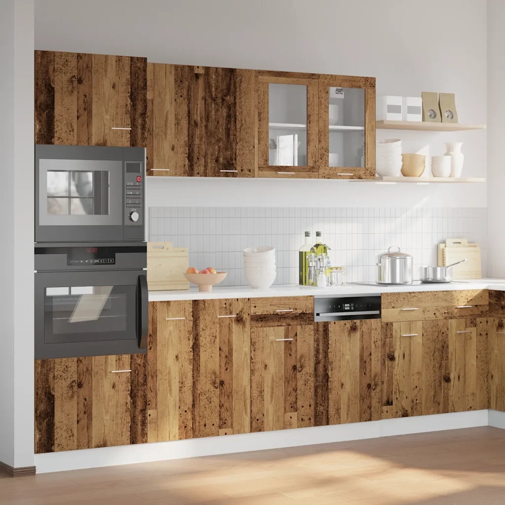 Set di Mobili da Cucina 7 pz Lyon Legno Antico in Truciolato 3328571