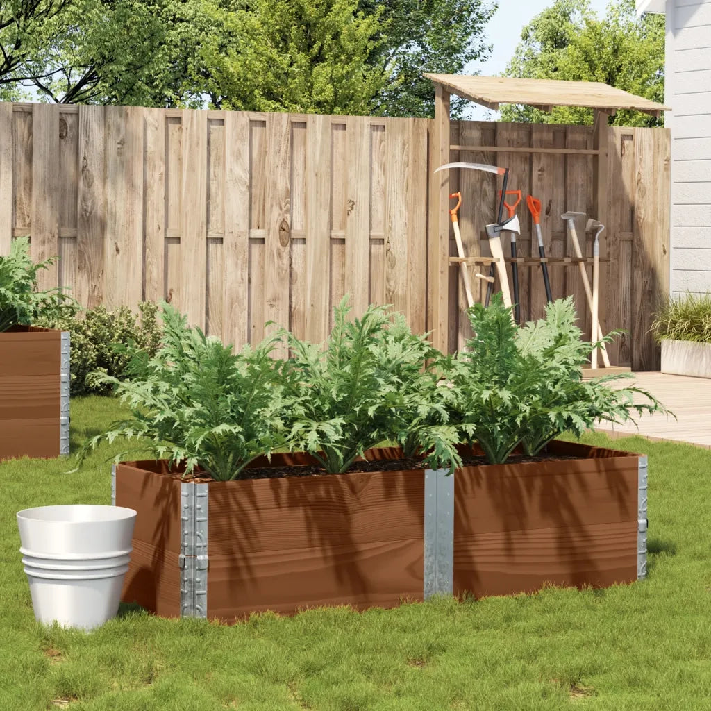 Poggiapiedi da Giardino Marrone 150x50cm Legno Massello di Pino 3295410