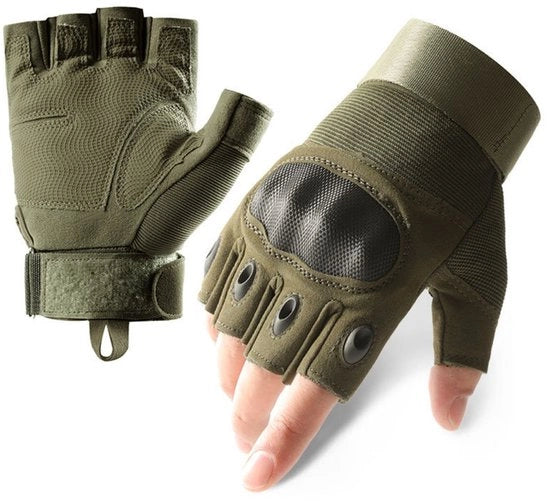 Mani estive per uomo e donna - Mani senza dita - Mani per bicicletta da outdoor - Adatti per sport all'aperto, motocicli, bicicletta, allenamento, fucili di paintball, tiro, caccia, camminata (M)