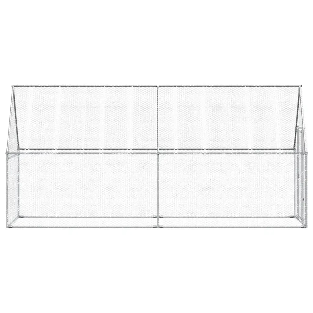 Gabbia per Polli Argento 400x100x190 cm in Acciaio Zincato CFW3624011