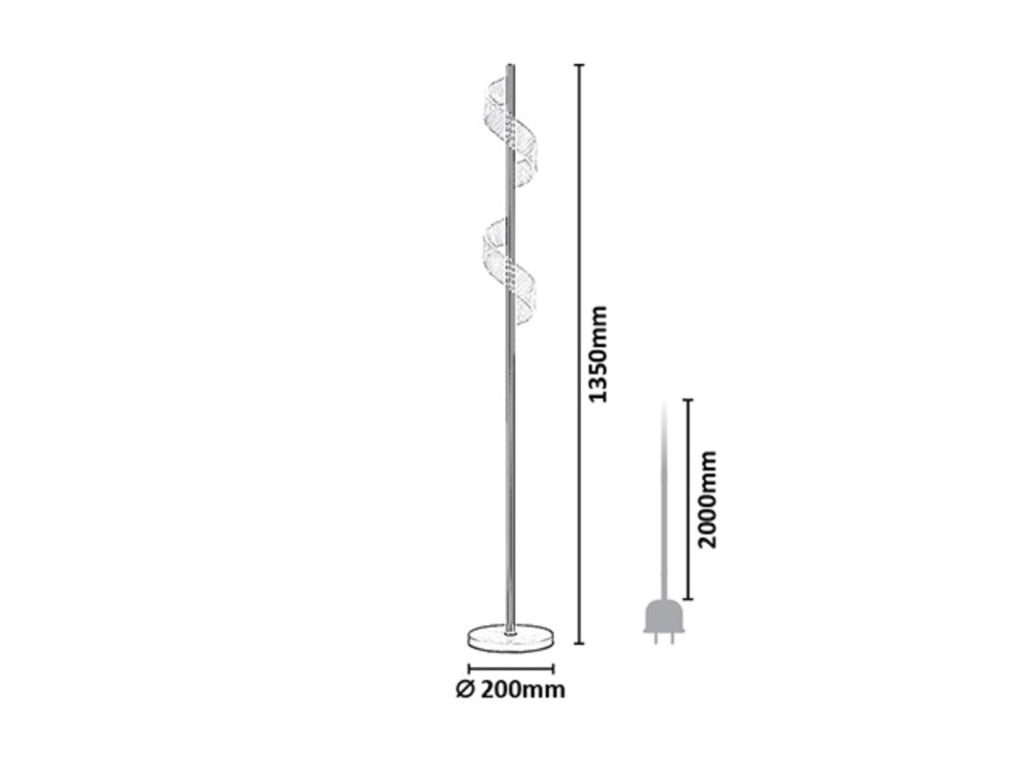 Lampada da terra Zofrael LED 12W oro Rabalux