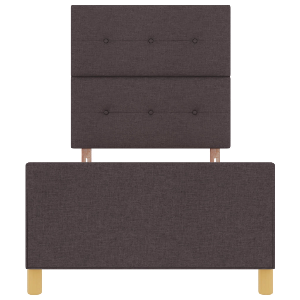 Letto  Marrone Scuro 80x200 cm in Tessuto