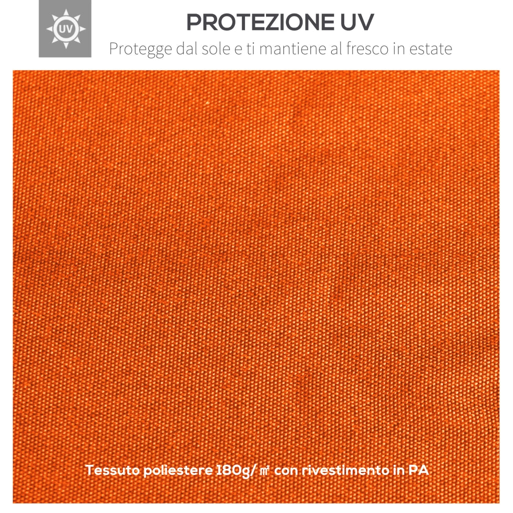 EasyComfort Tetto Di Ricambio 3x3m Arancione per Gazebo da Giardino in Poliestere con Fori di Ventilazione