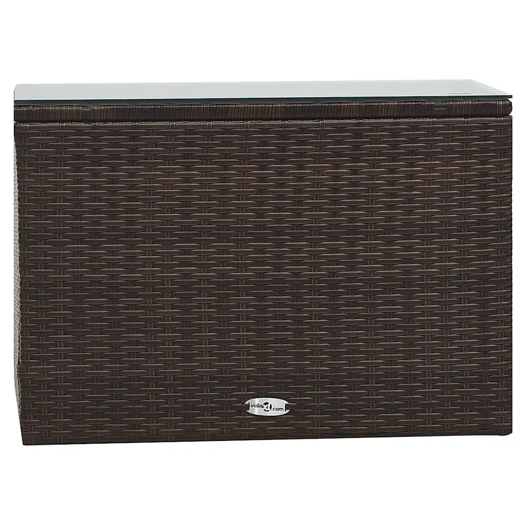 Set Divani da Giardino 5 pz con Cuscini in Polyrattan Marrone 47812