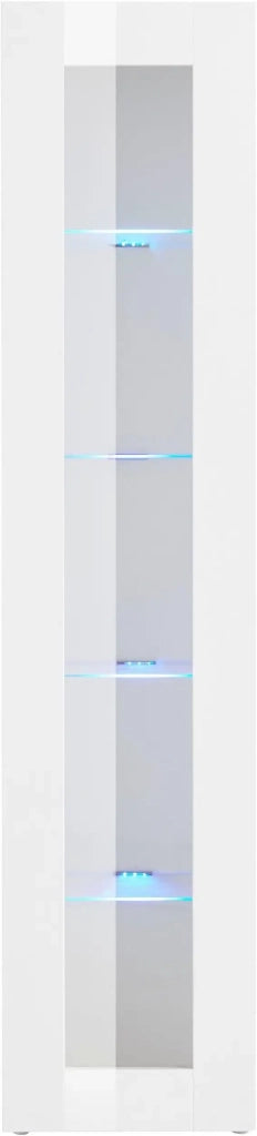 Mobile Vetrina MARUSKA L 40 x H 180 x P 30 cm bianco lucido